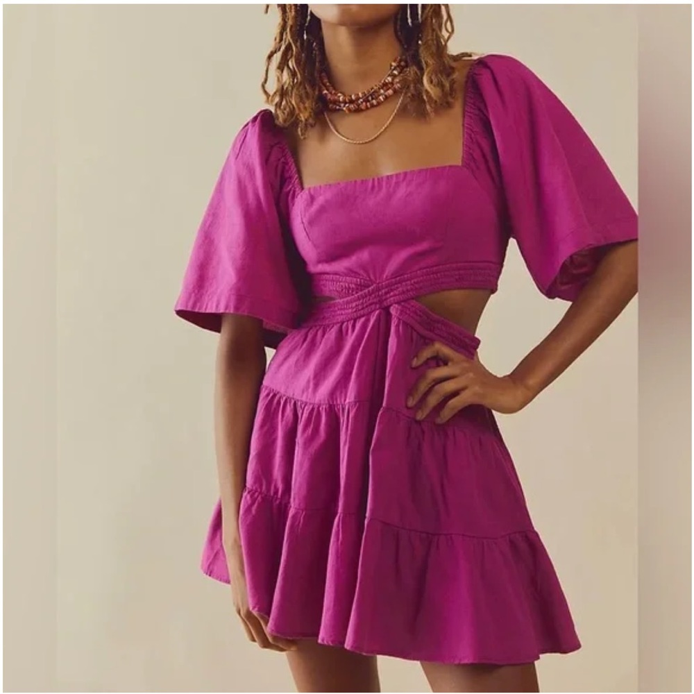 Free People Cross of Sunlight Mini Dress